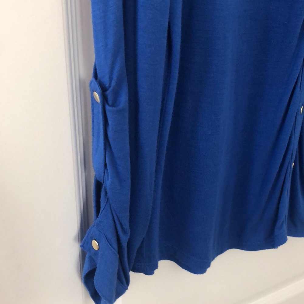 Blue Button-Down Top - Picture 4 of 6